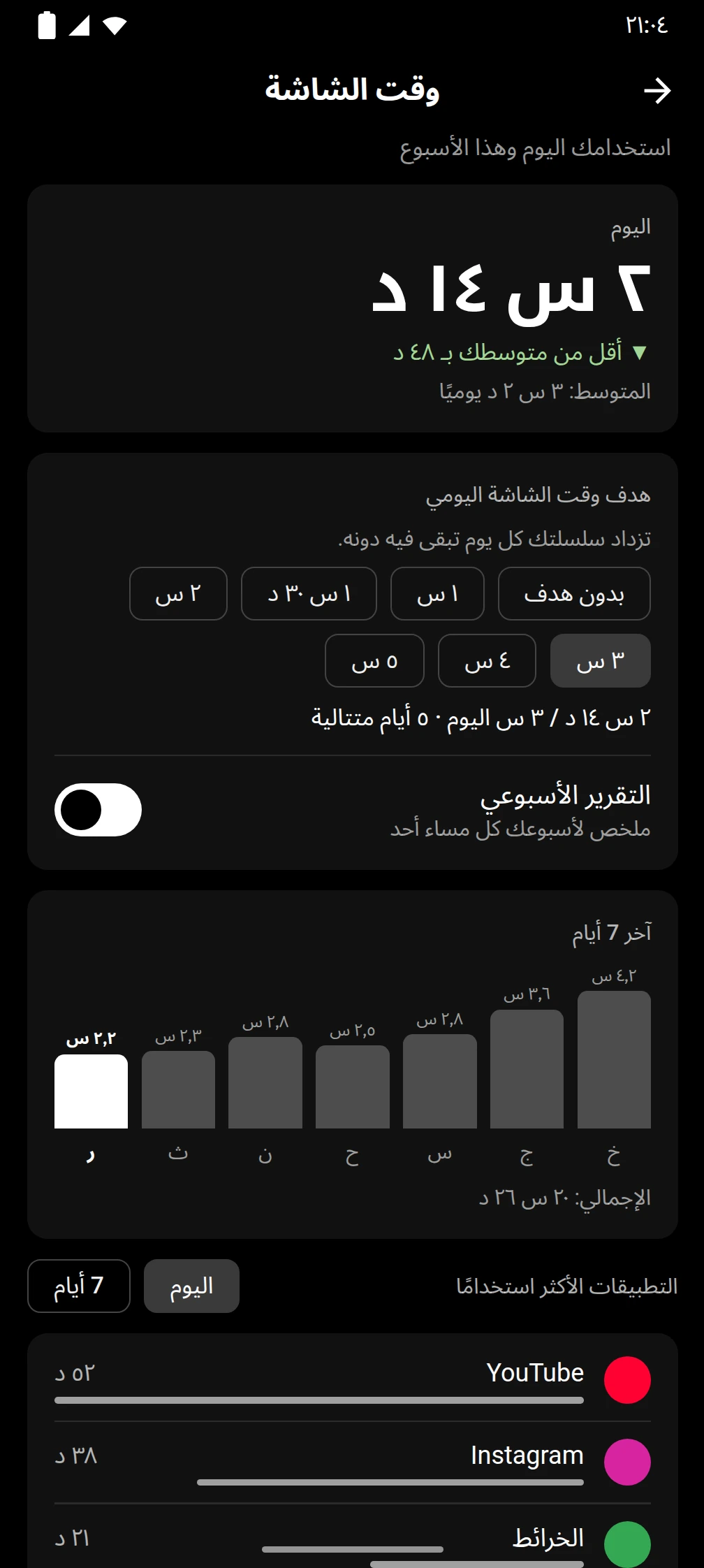 لقطة شاشة لتطبيق Timeout