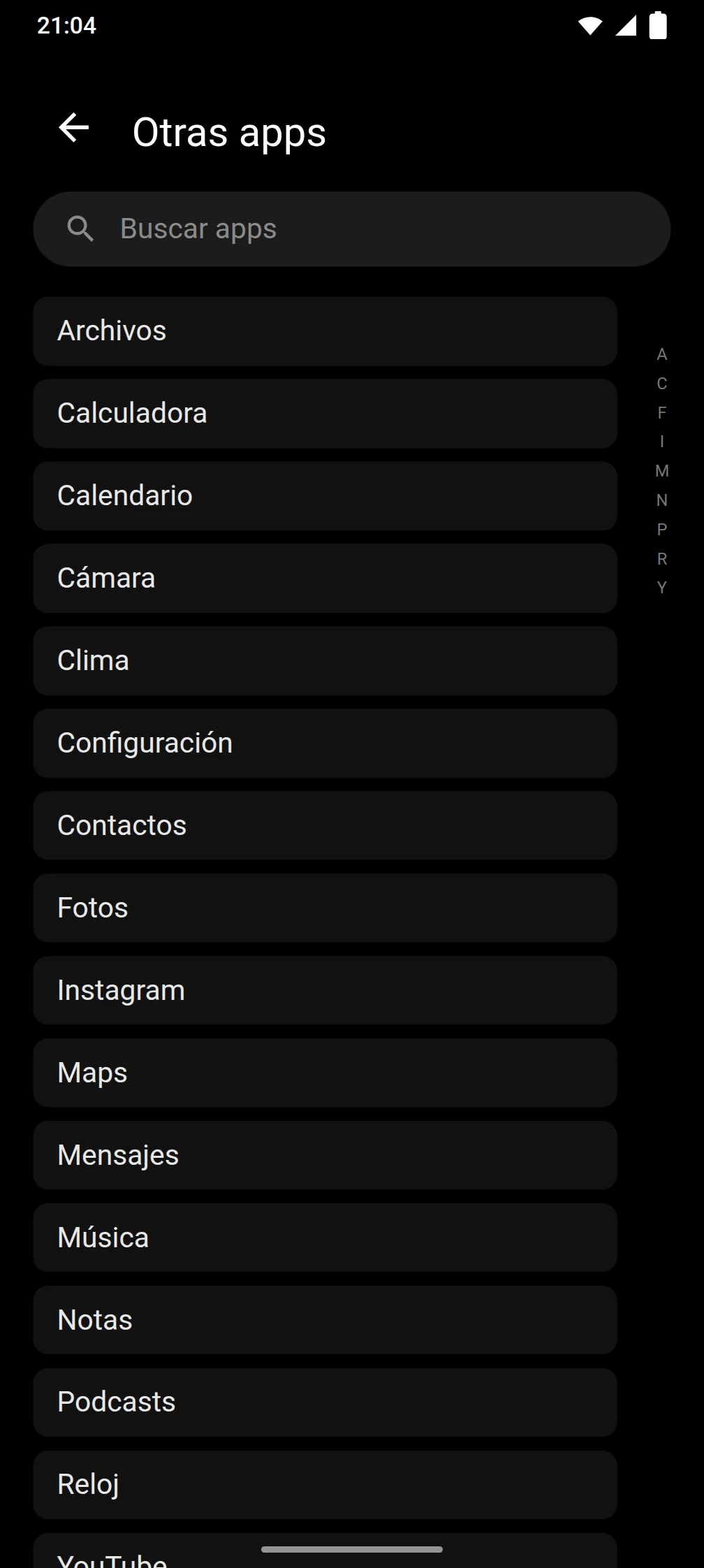 Captura de pantalla de la aplicación Timeout