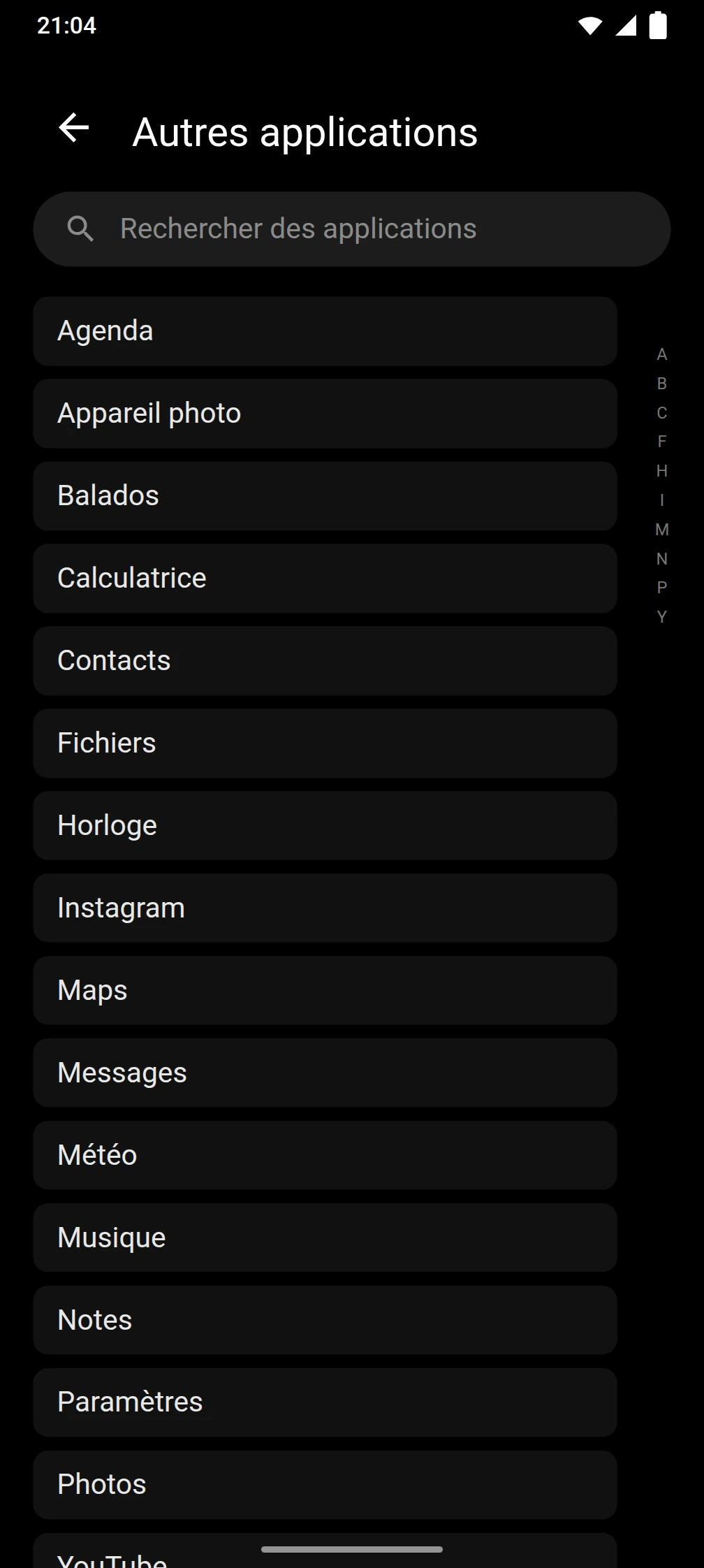 Capture d'écran de l'application Timeout